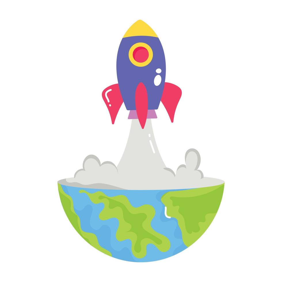 Trendy Space Launch vector