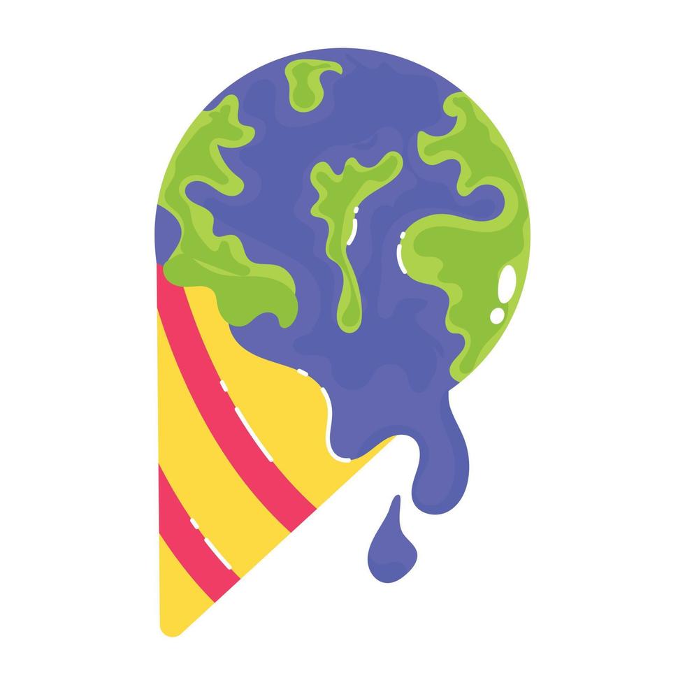 Trendy Global Warming vector
