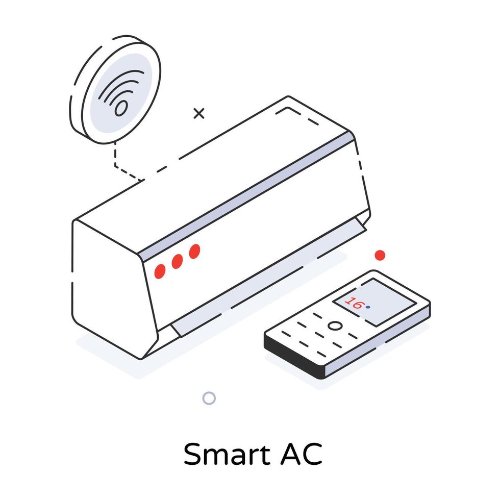 Trendy Smart AC vector
