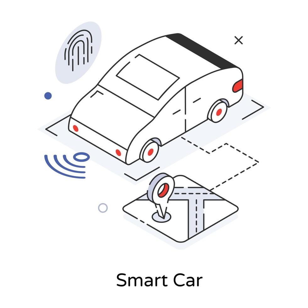 Trendy Smart Car vector