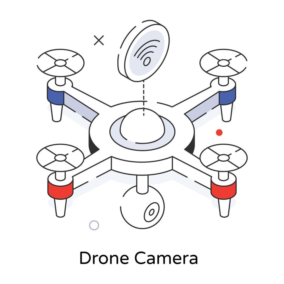 Trendy Drone Camera vector