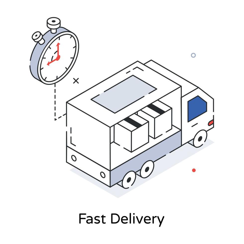 Trendy Fast Delivery vector