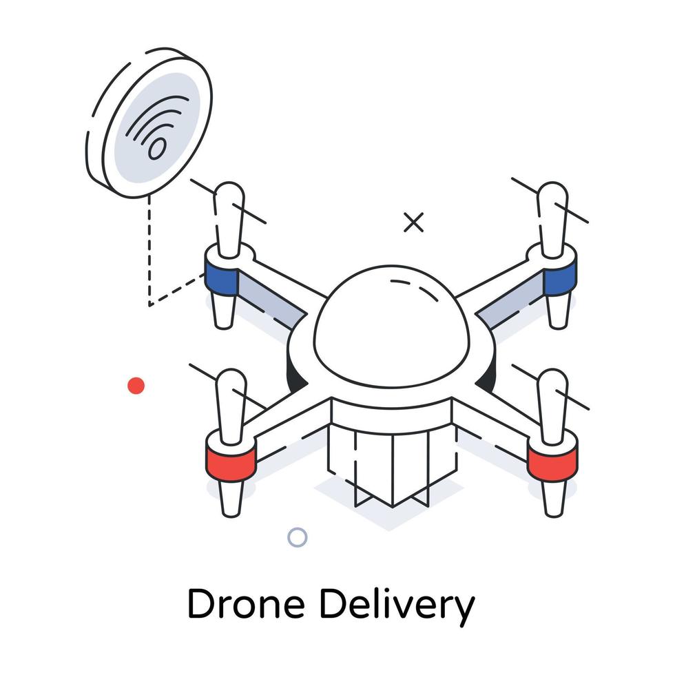 Trendy Drone Delivery 19547412 Vector Art at Vecteezy