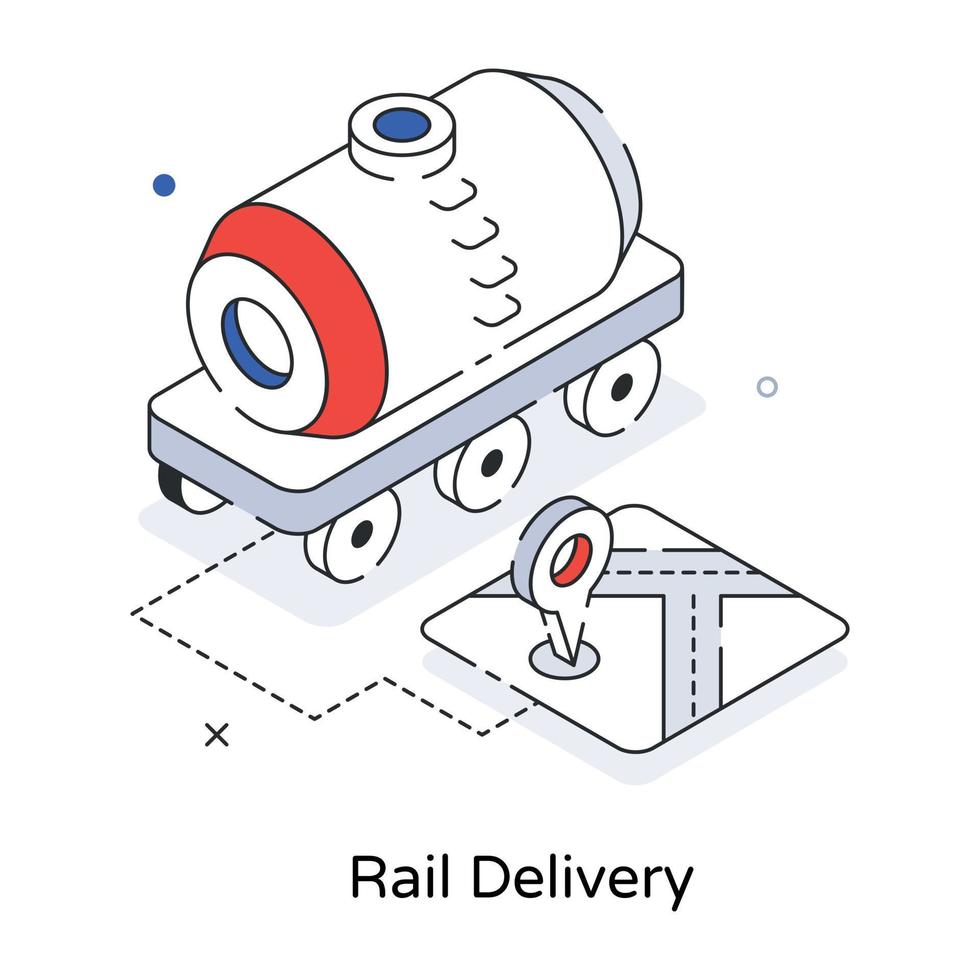 Trendy Rail Delivery vector