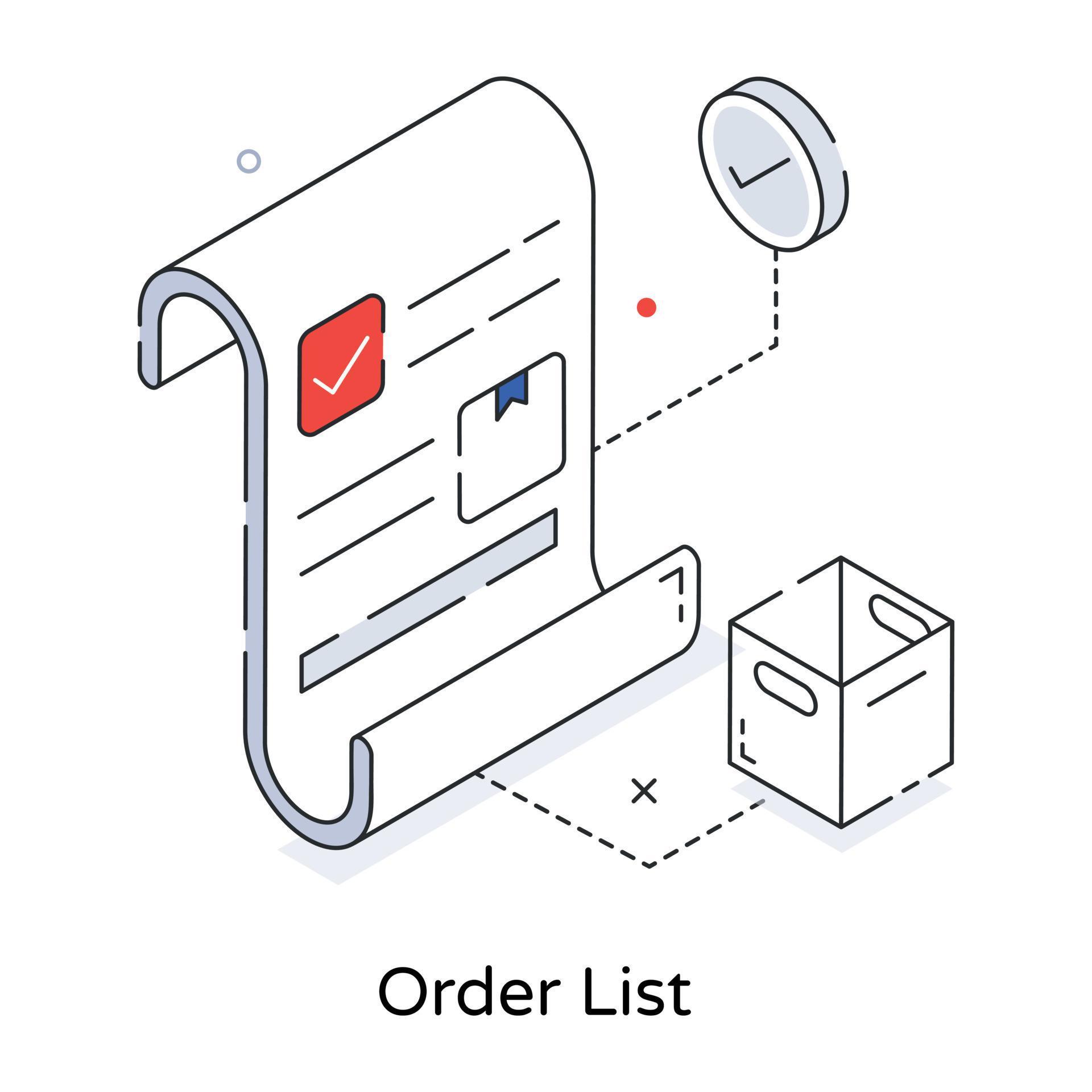 Trendy Order List 19547440 Vector Art at Vecteezy