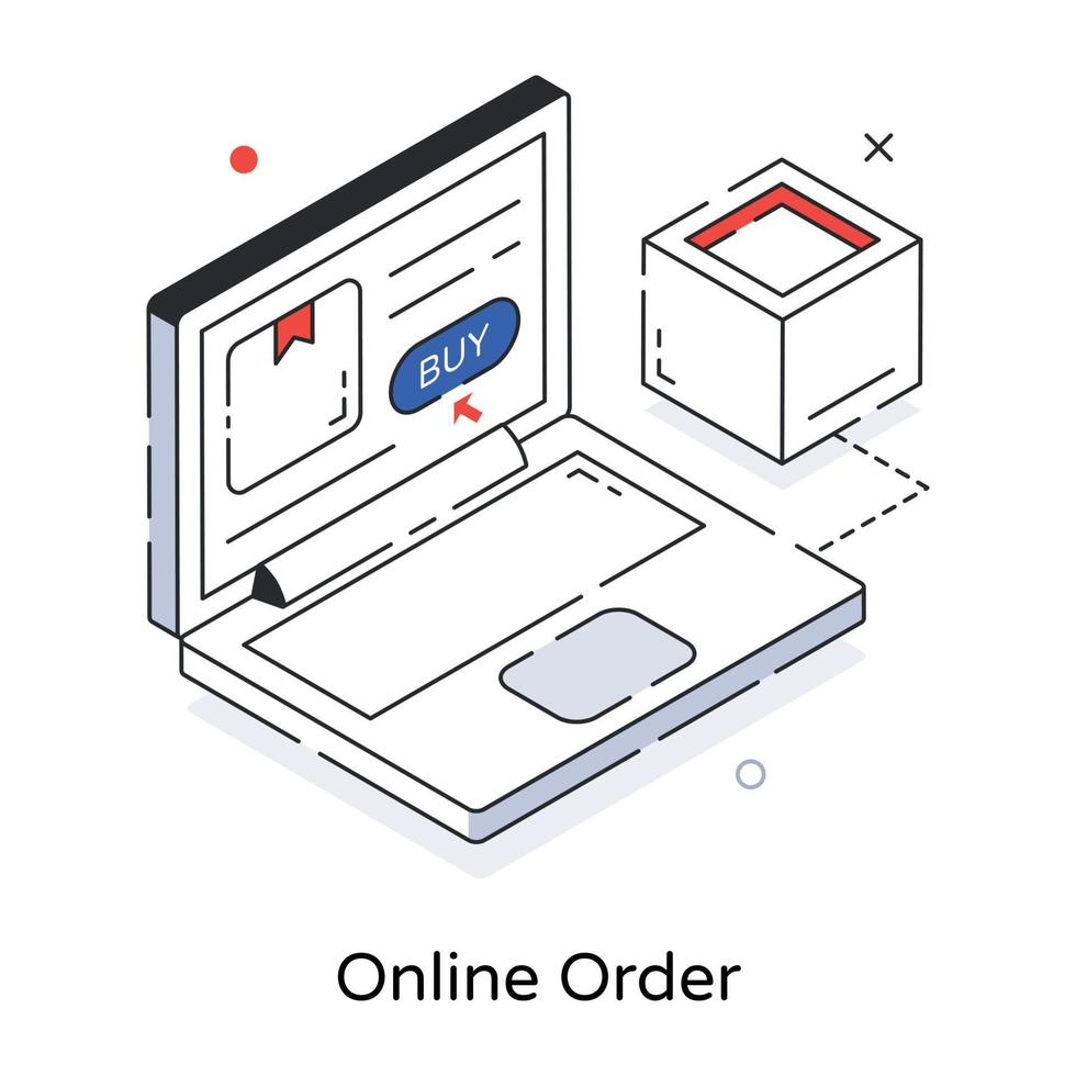 Trendy Online Order vector