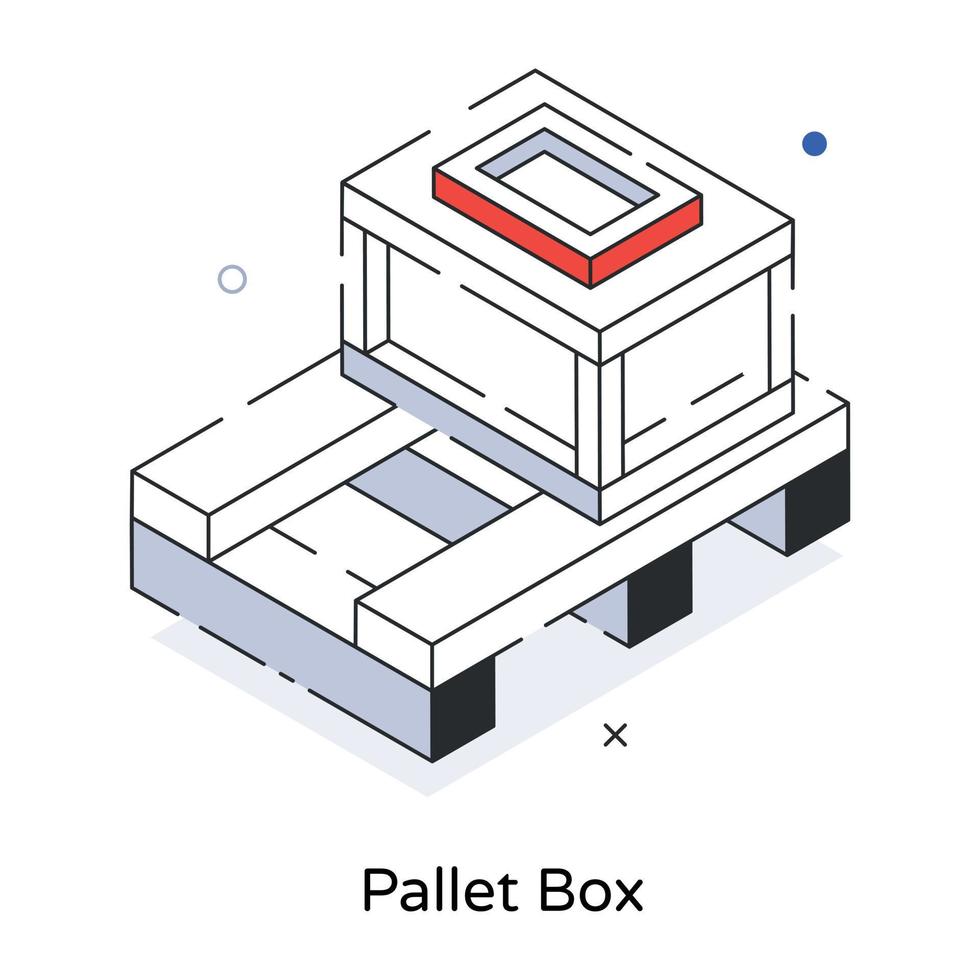 caja de palets de moda vector