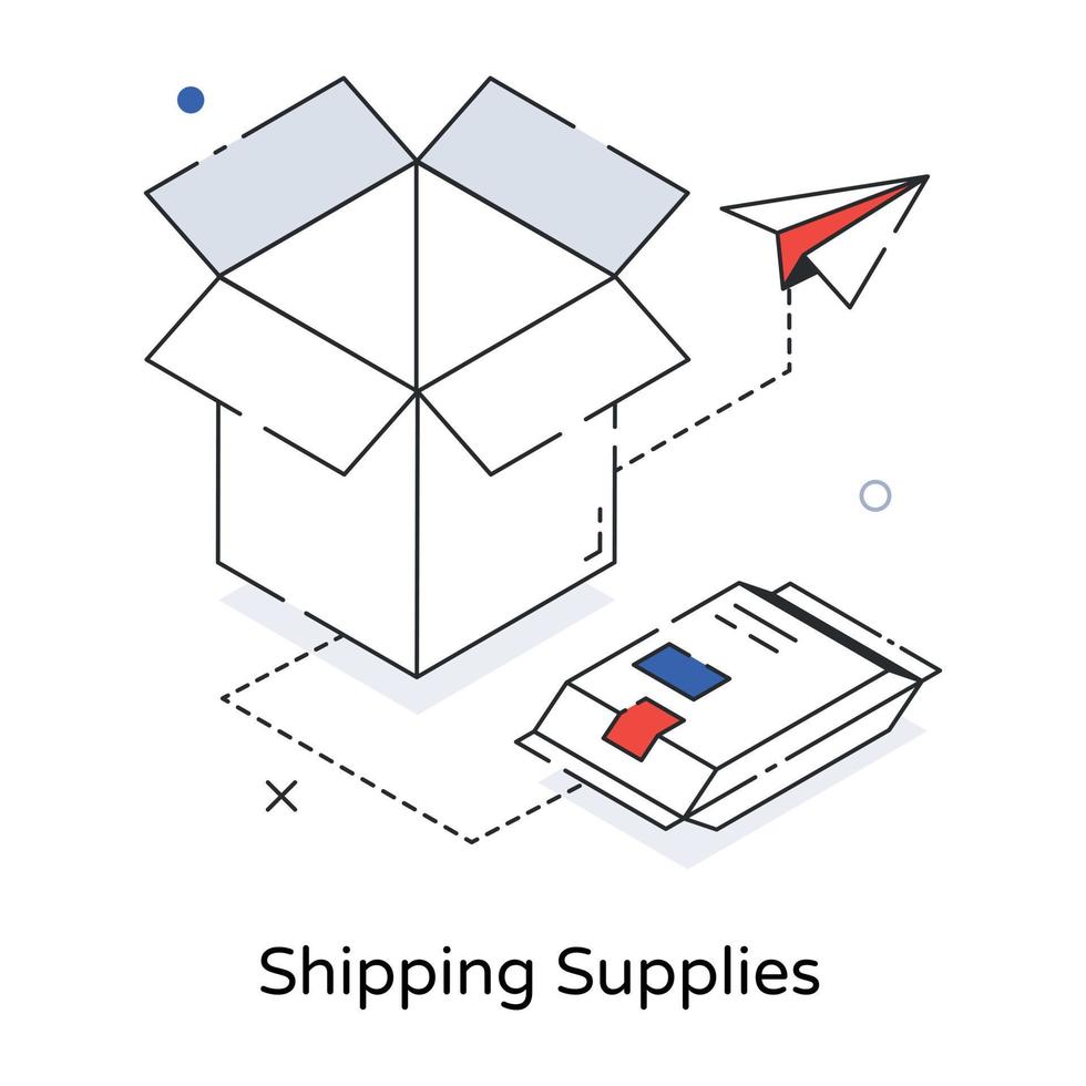 Trendy Shipping Supplies 19547450 Vector Art at Vecteezy