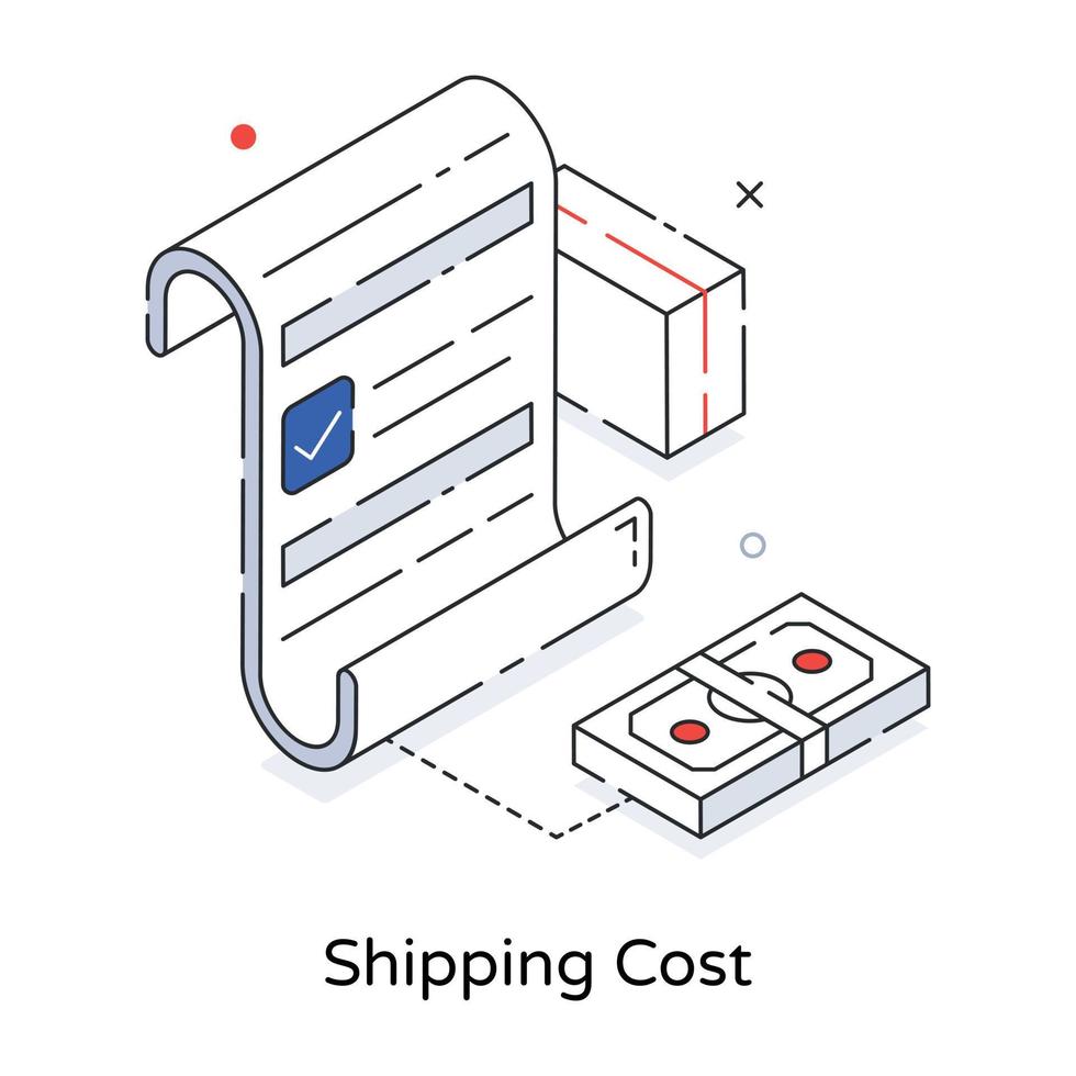 Trendy Shipping Cost vector