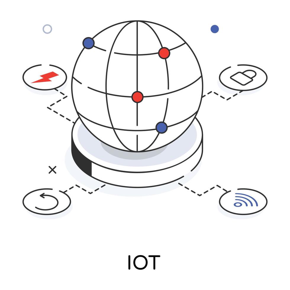 Trendy IOT Concepts vector