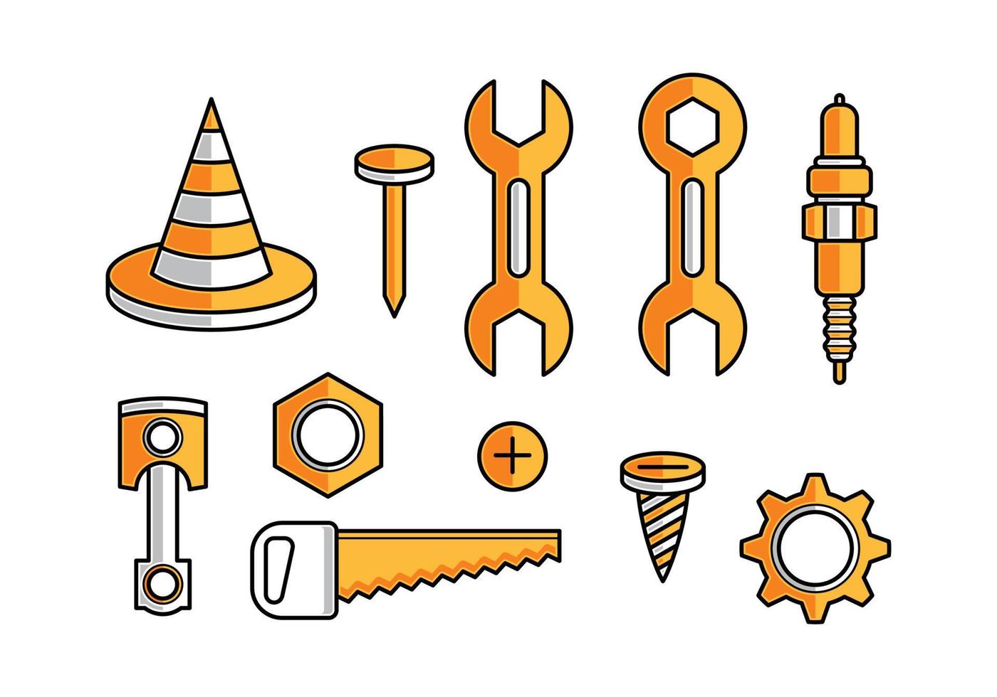 Mechanical Equipment Collection Vector Design