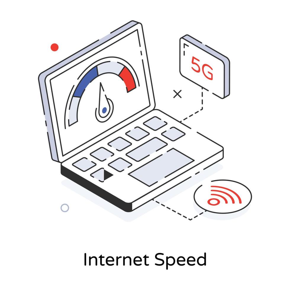 velocidad de internet de moda vector