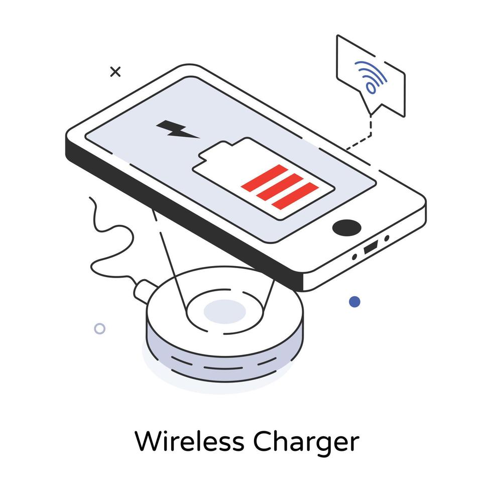 Trendy Wireless Charging vector