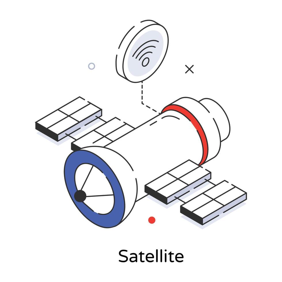 conceptos de satélite de moda vector