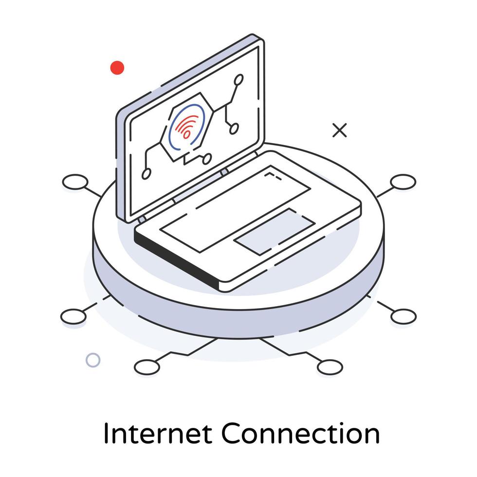 Trendy Internet Connection vector