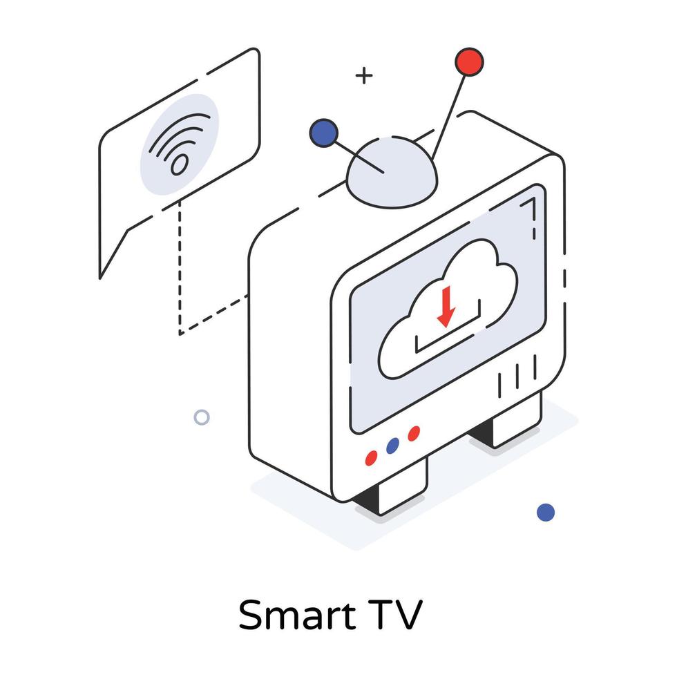 televisión inteligente de moda vector