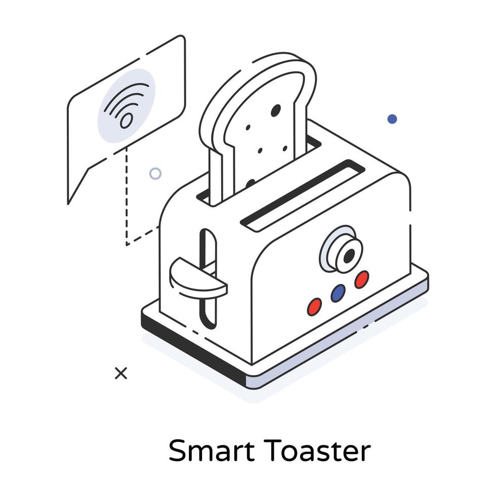 tostadora inteligente de moda vector