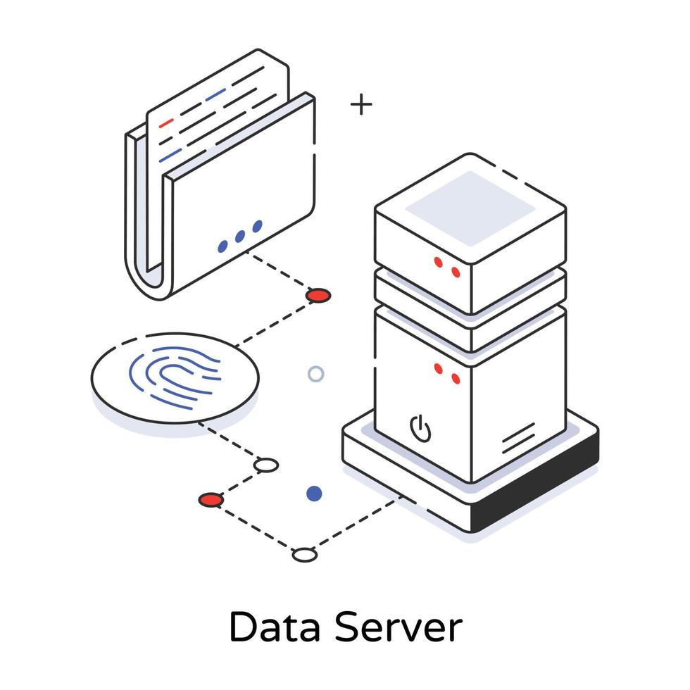 servidor de datos de moda vector