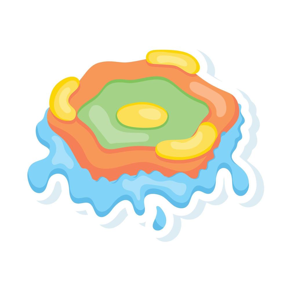 Trendy Round Boat vector