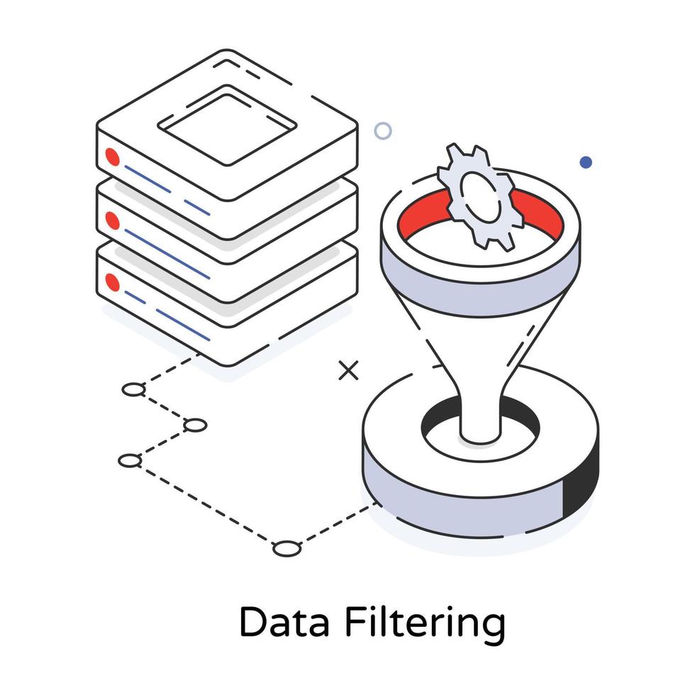 filtrado de datos de moda vector