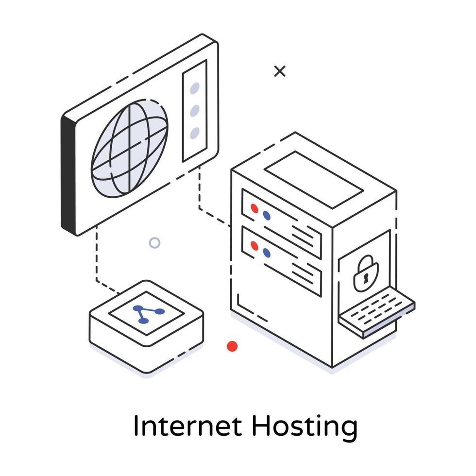 Trendy Internet Hosting vector