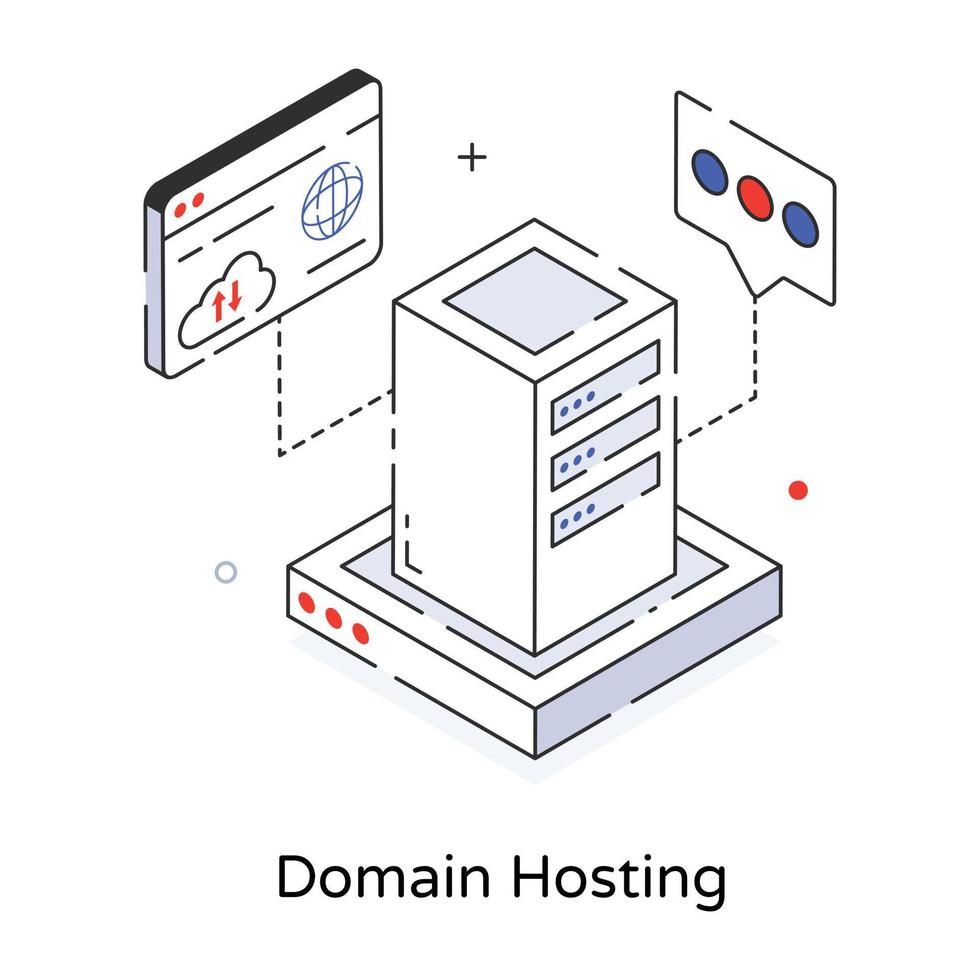 Trendy Domain Hosting vector
