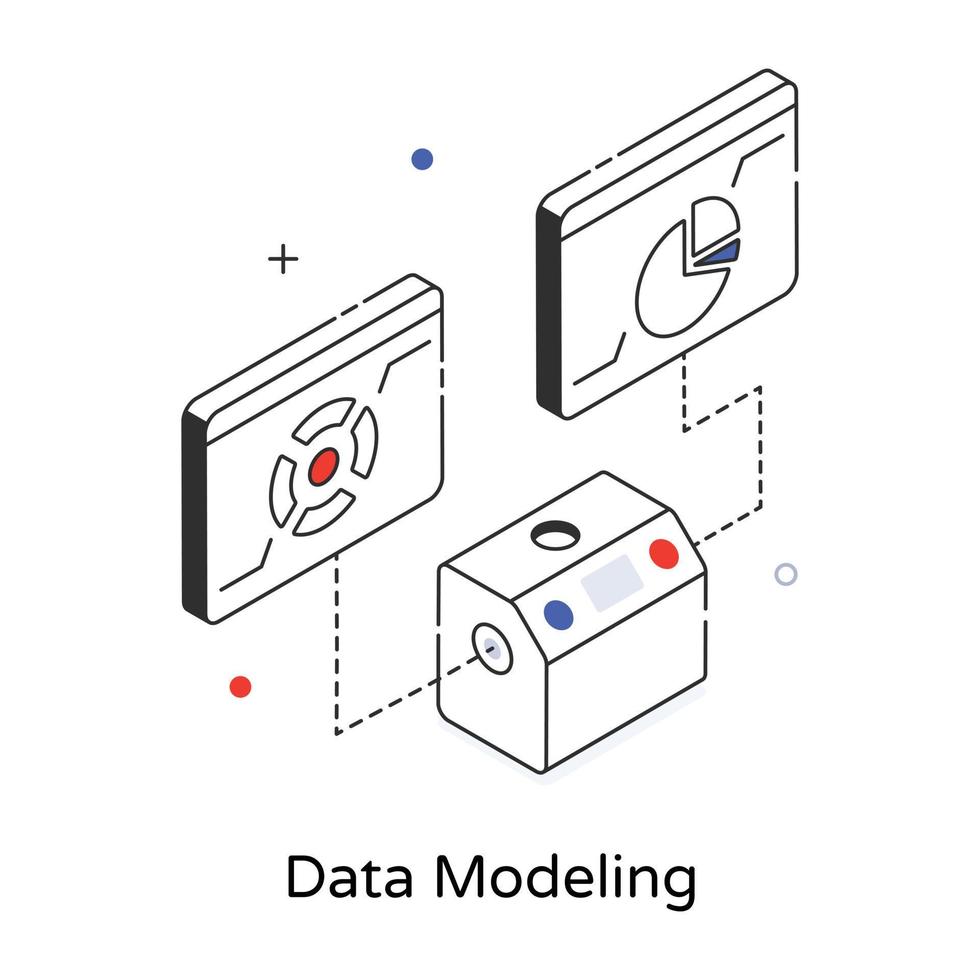 Trendy Data Modeling vector