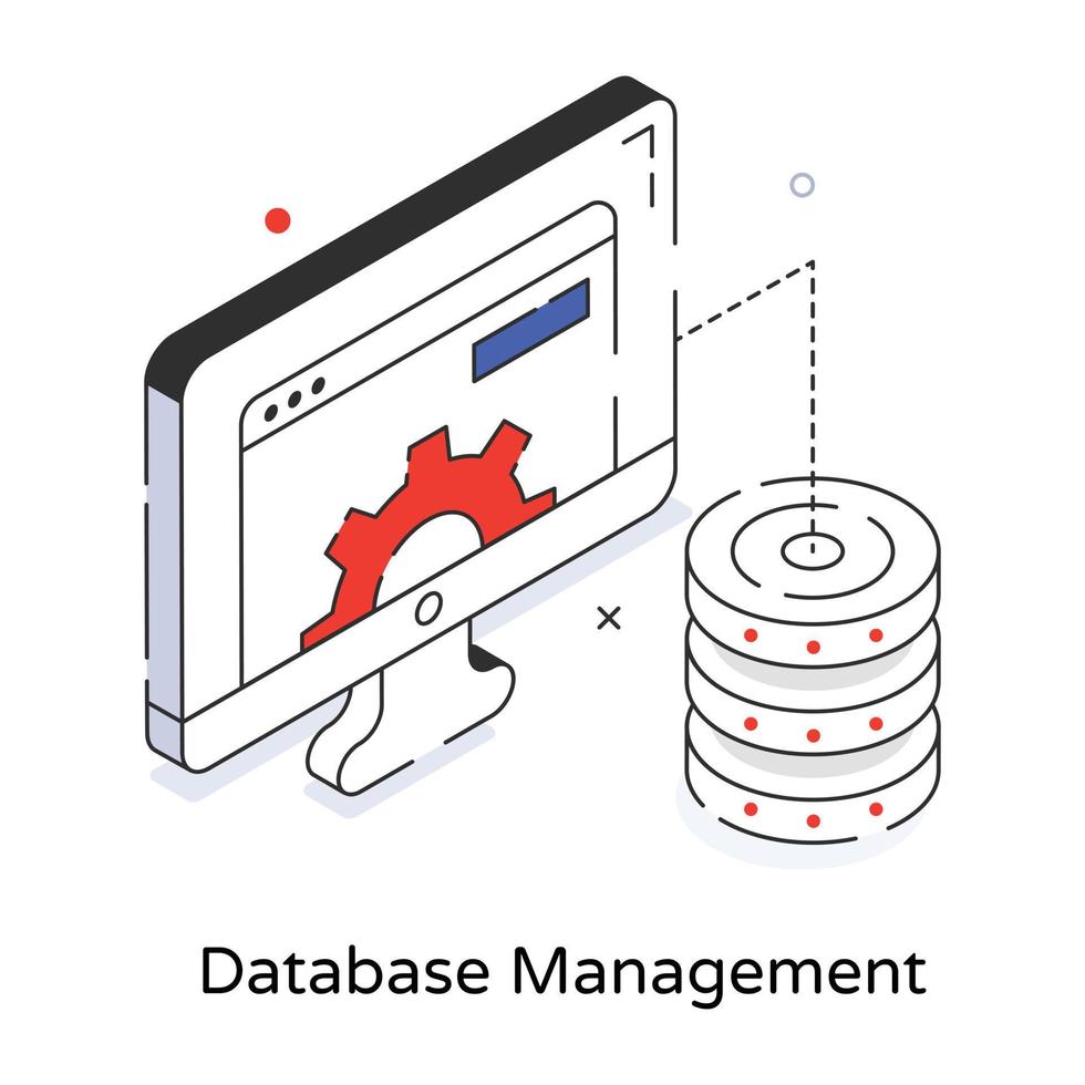 gestión de base de datos de moda vector