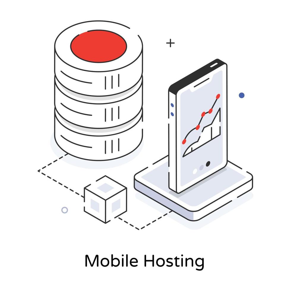 Trendy Mobile Hosting 19547656 Vector Art at Vecteezy