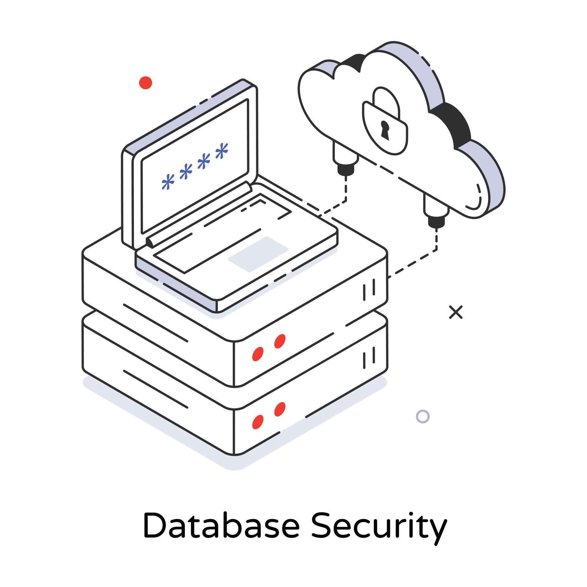 Trendy Database Security 19547657 Vector Art at Vecteezy