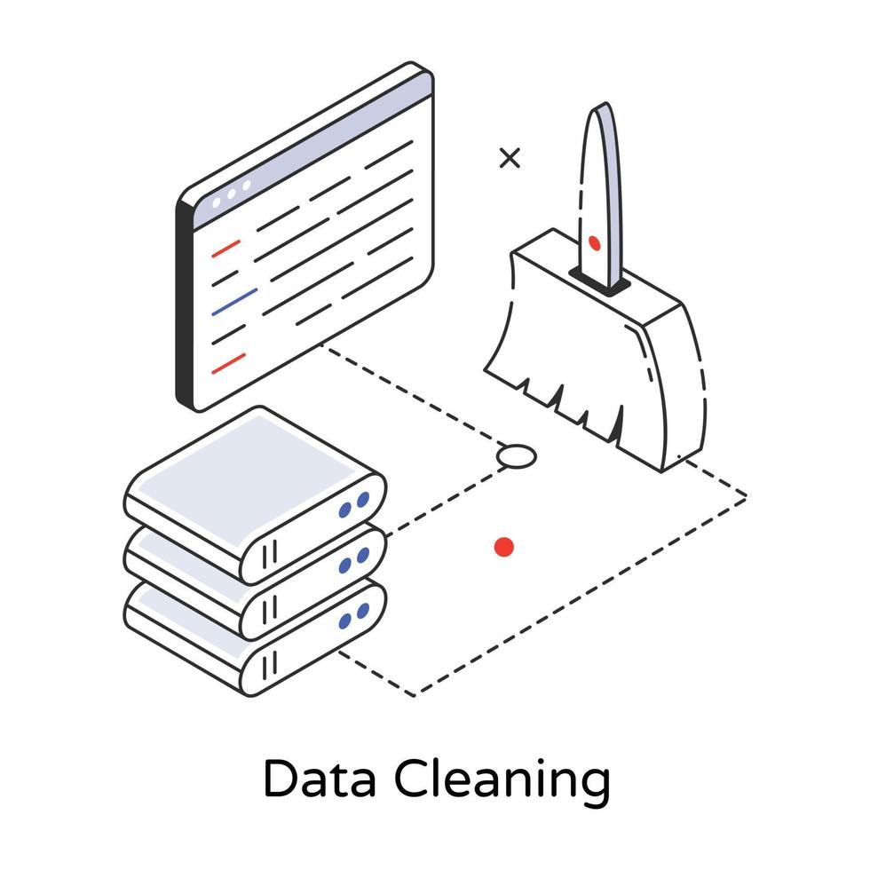 Trendy Data Cleaning vector