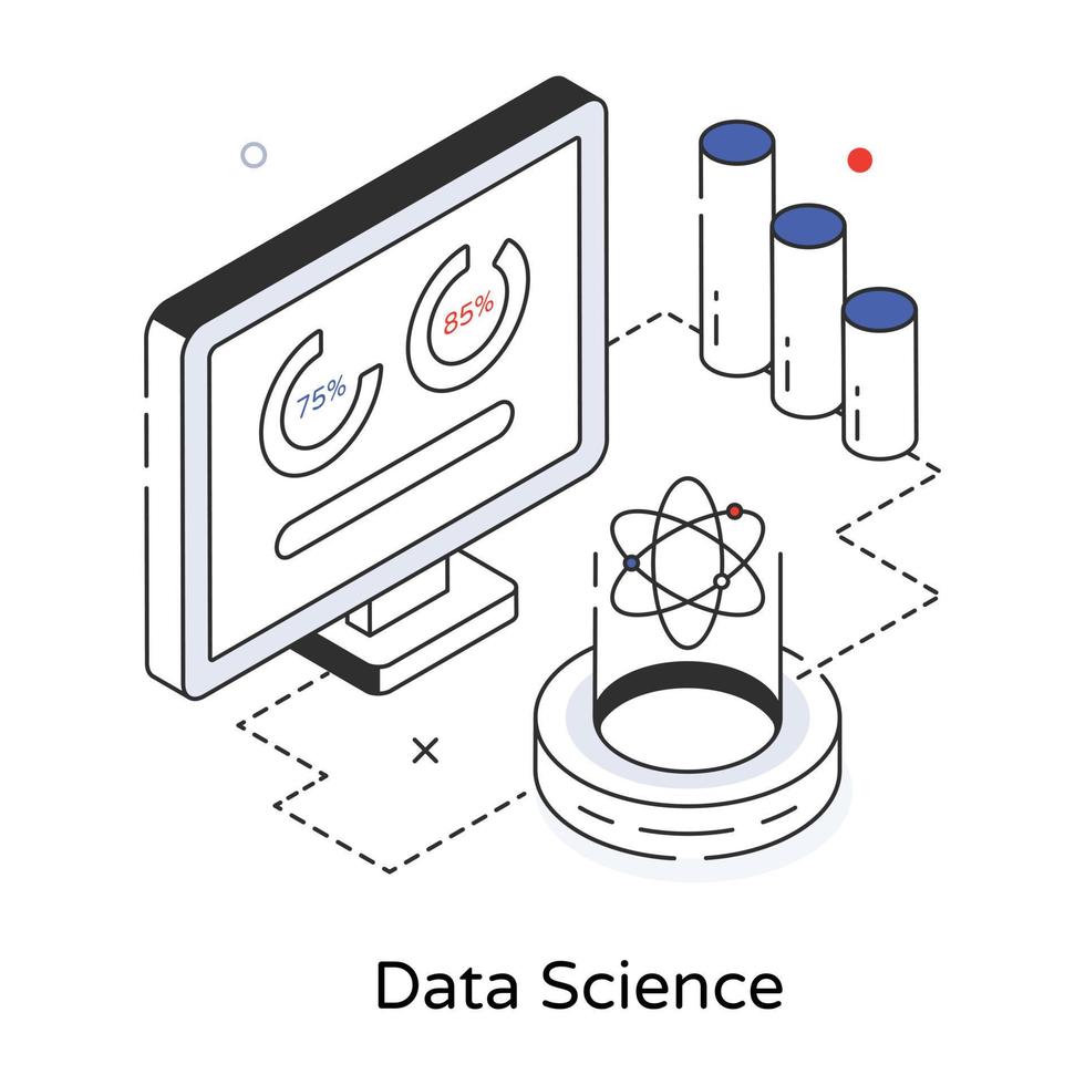 Trendy Data Science vector