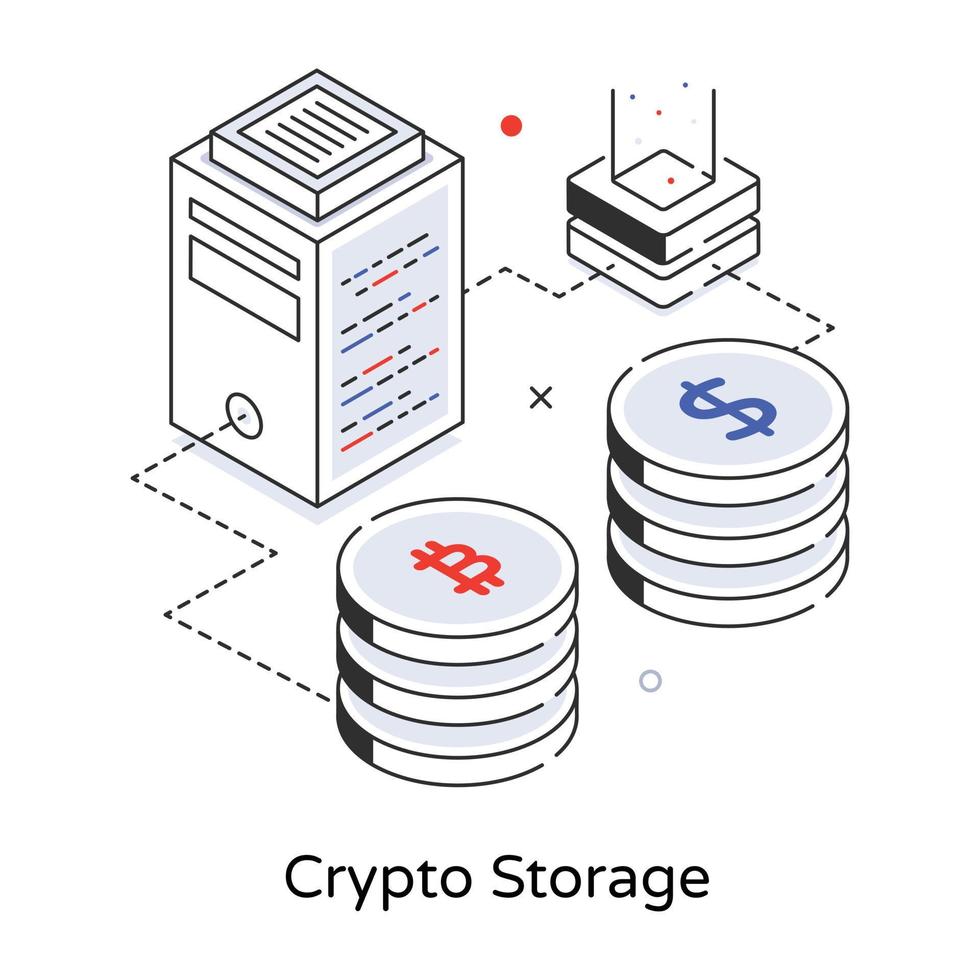 Trendy Crypto Storage vector