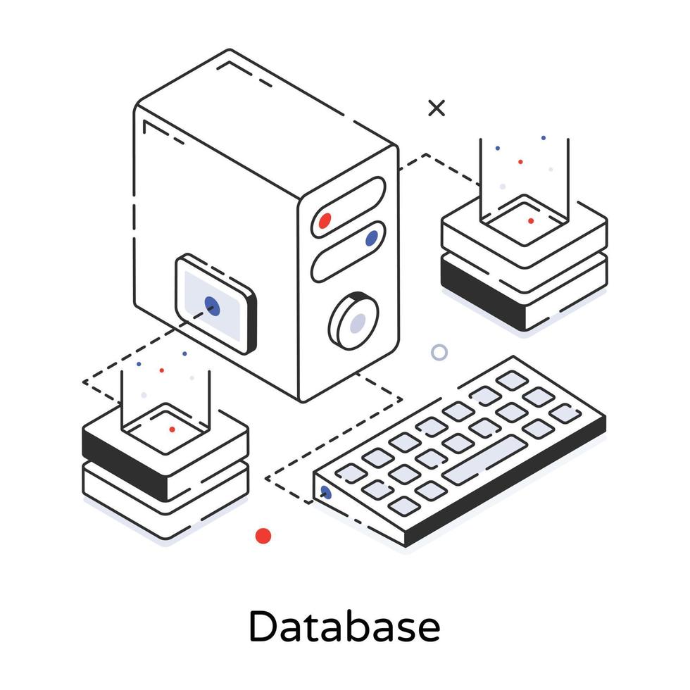 conceptos de bases de datos de moda vector