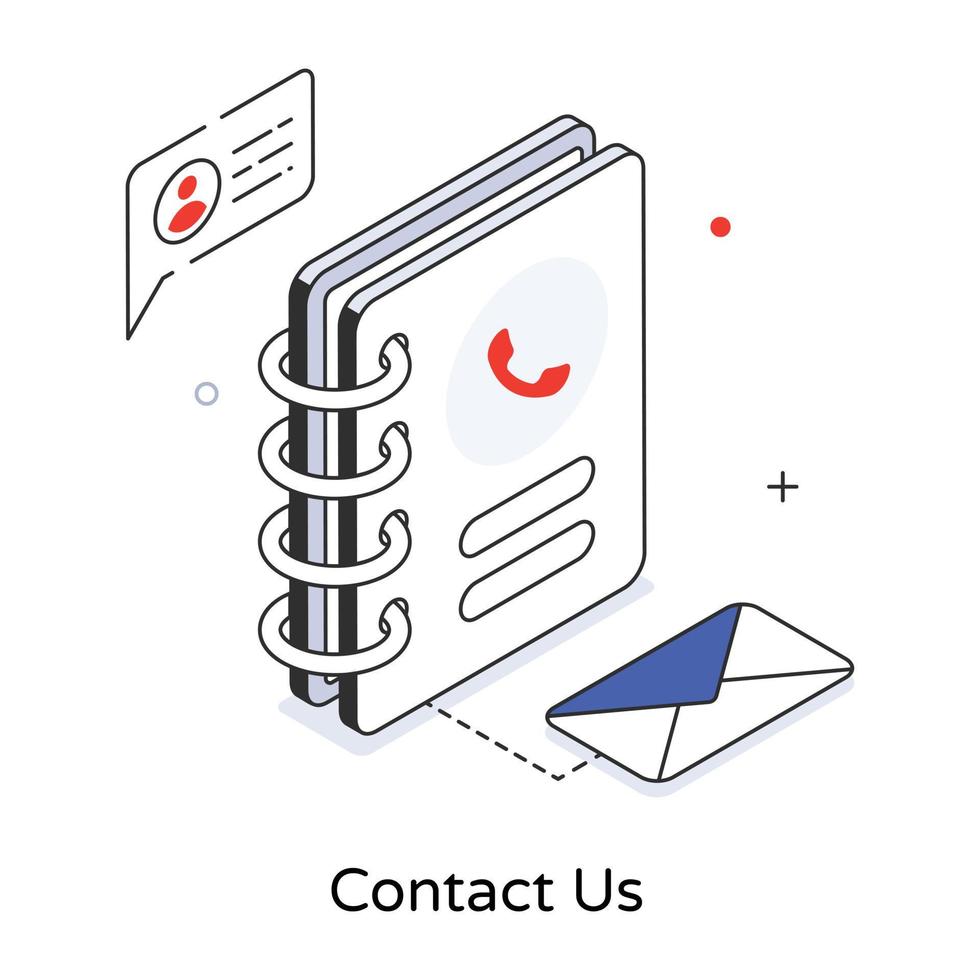 Trendy Contact Us vector