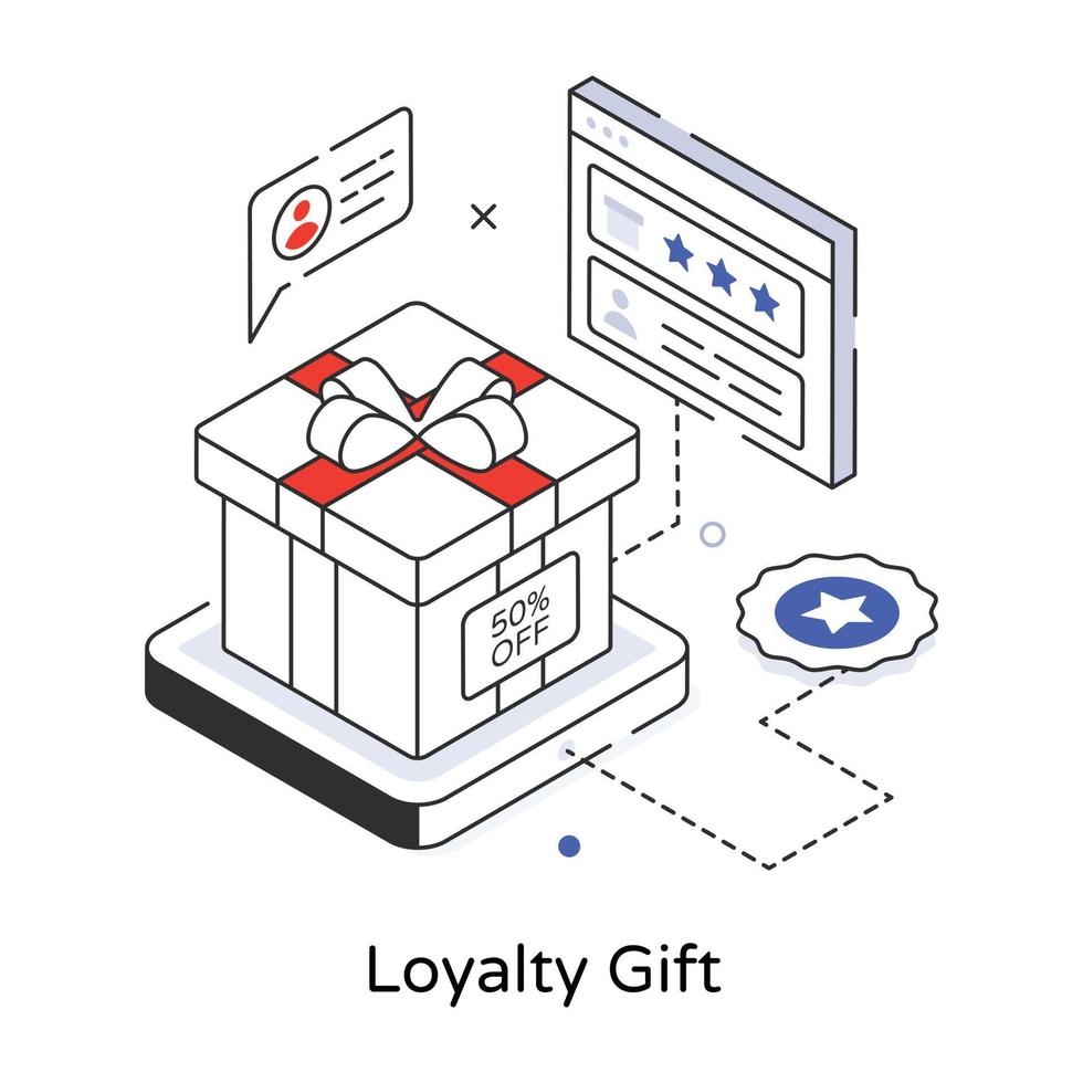 Trendy Loyalty Gift vector