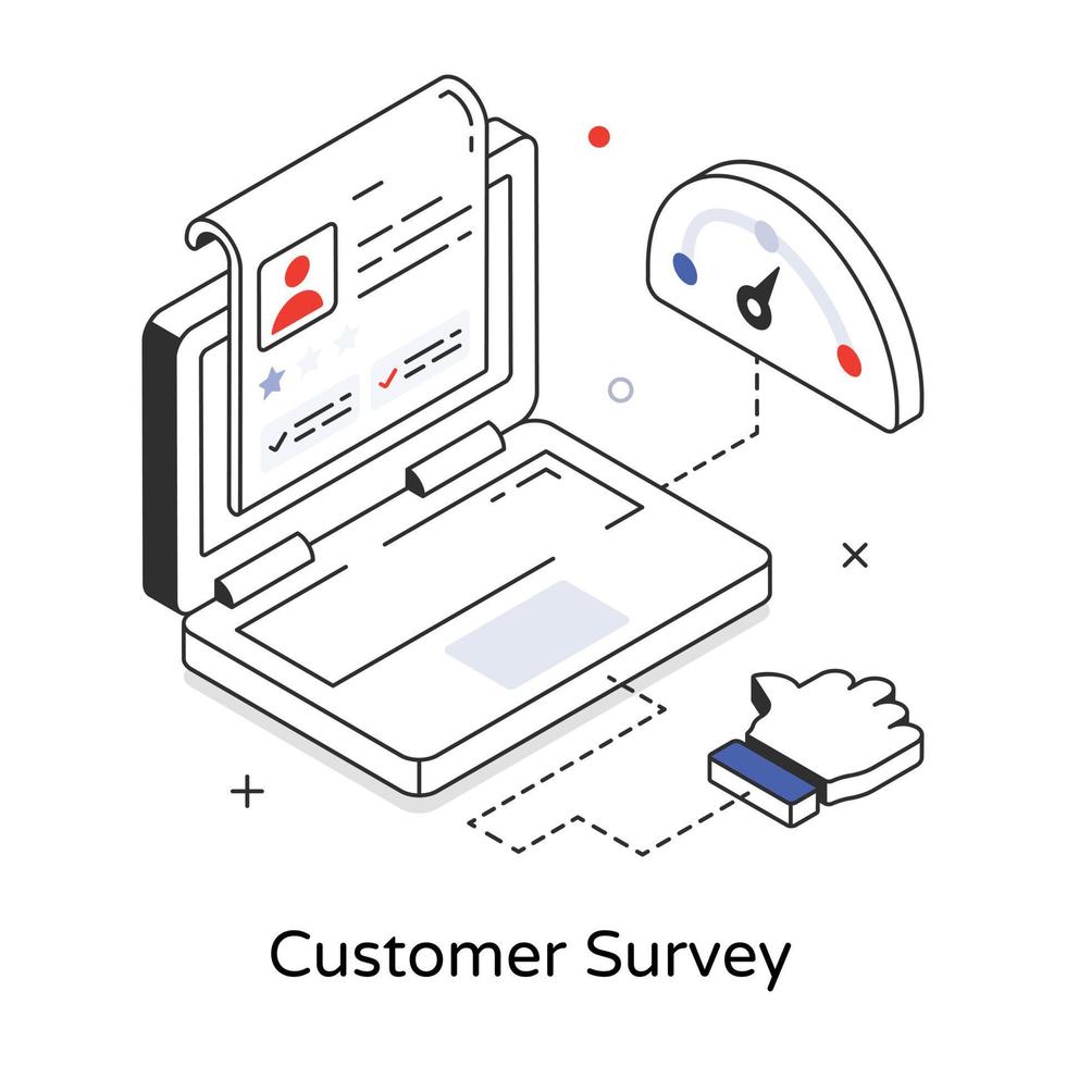 encuesta de clientes de moda vector