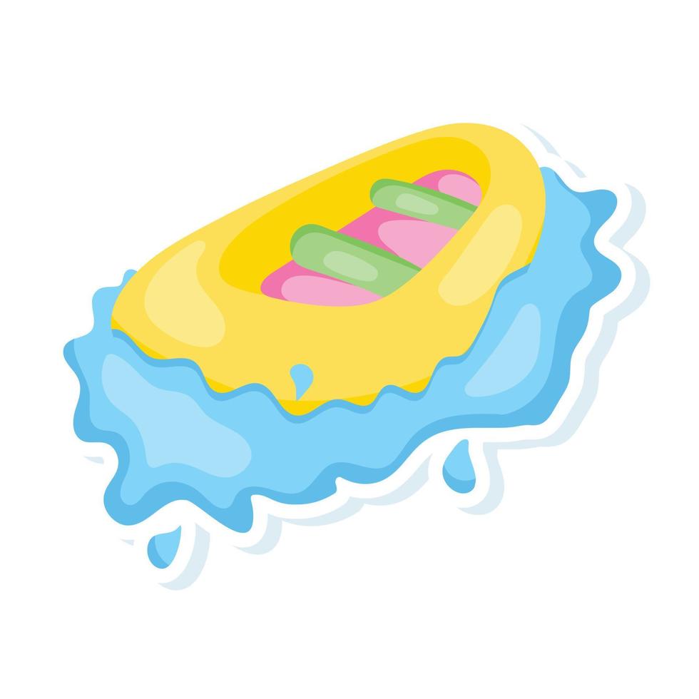 Trendy Inflatable Watercraft vector