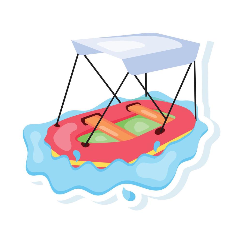 Trendy Rubber Raft vector