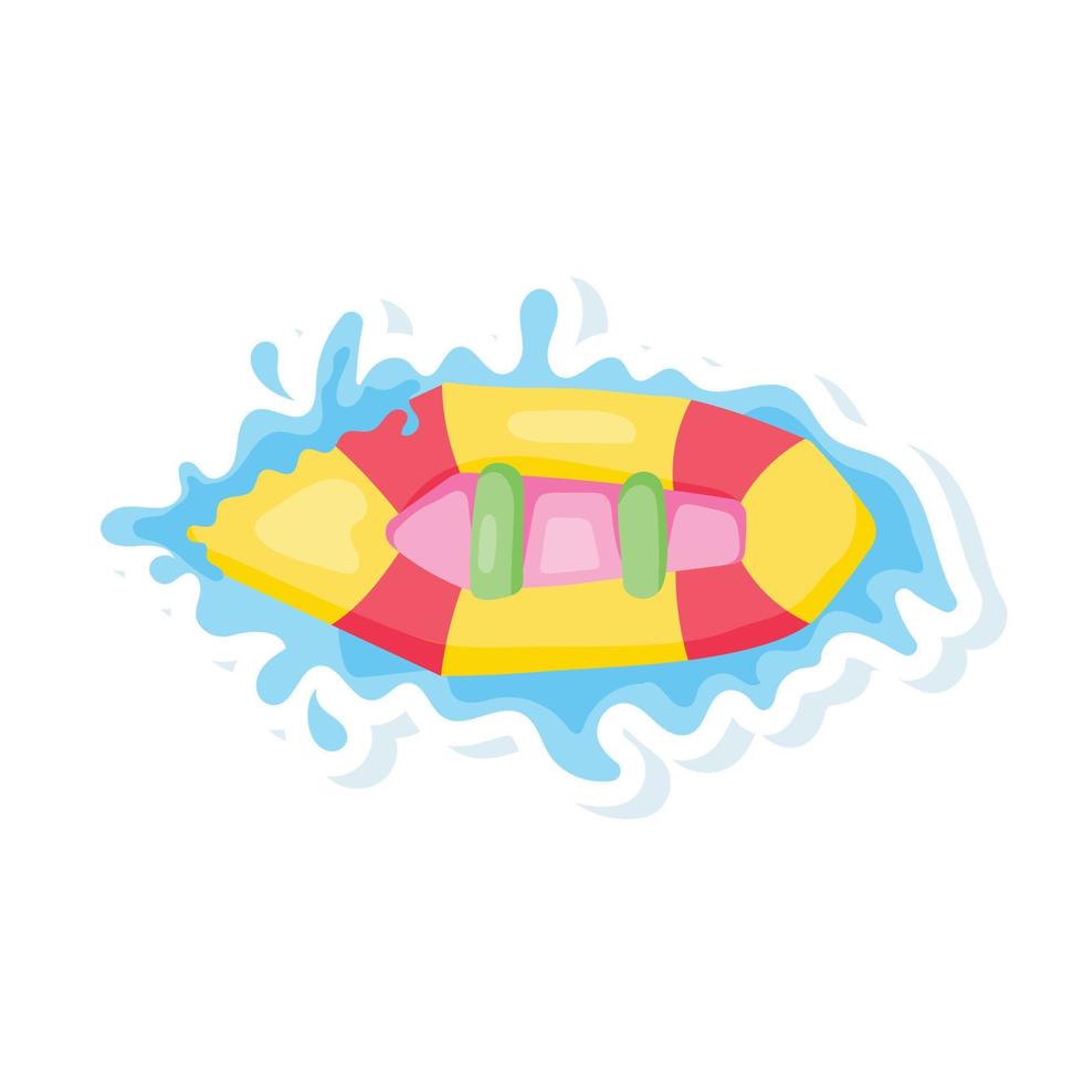 Trendy Inflatable Boat vector