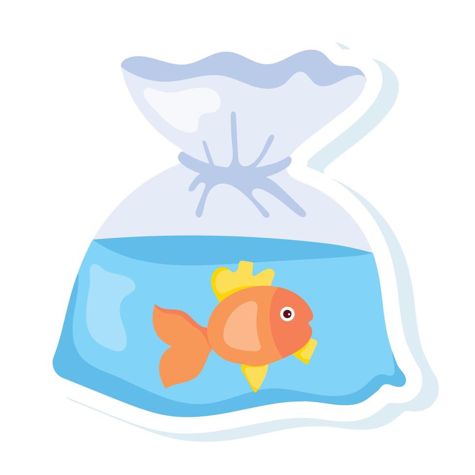 Trendy Fish Bag vector