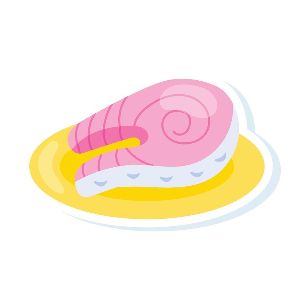 Trendy Fish Fillet vector