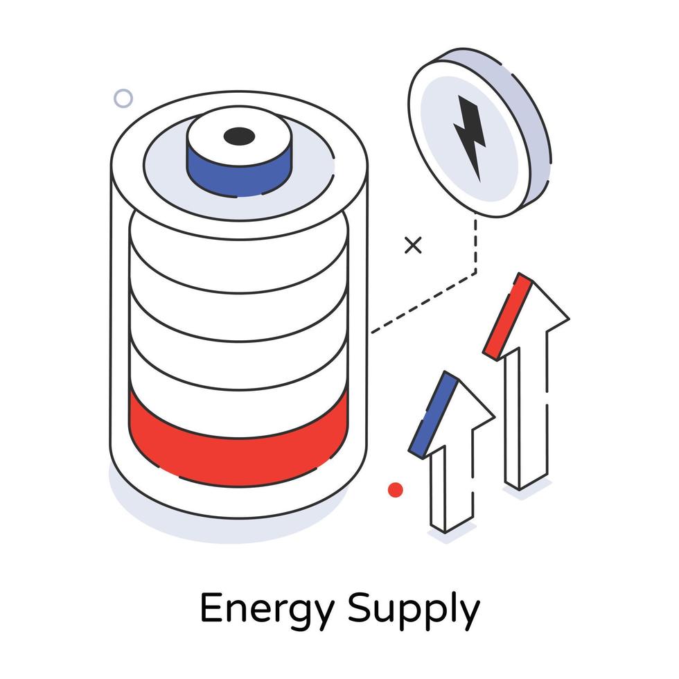 suministro de energía de moda vector