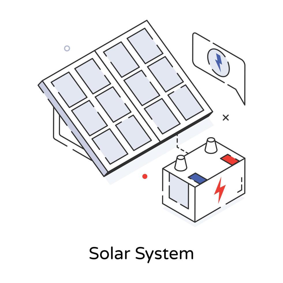 Trendy Solar System vector