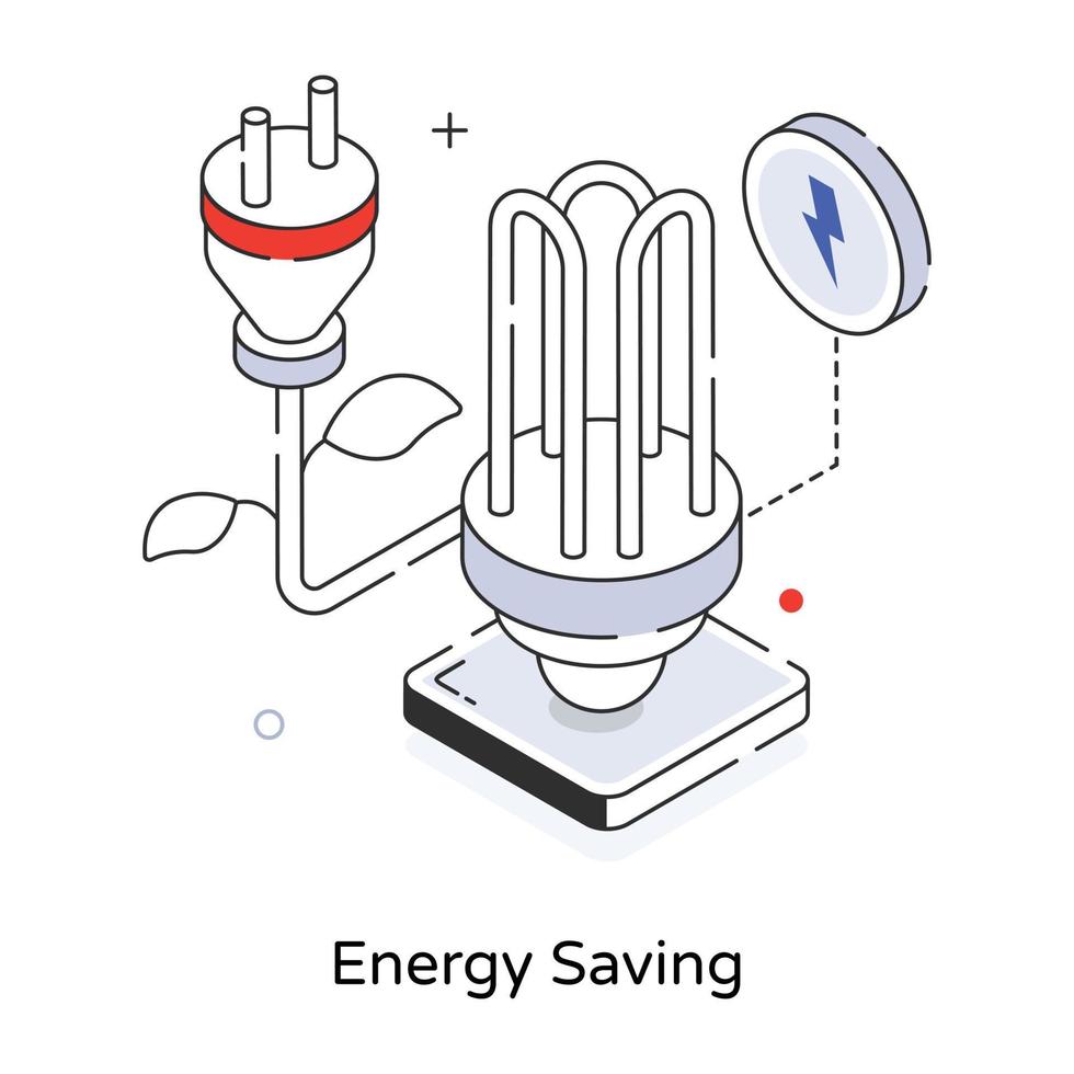 Trendy Energy Saving vector