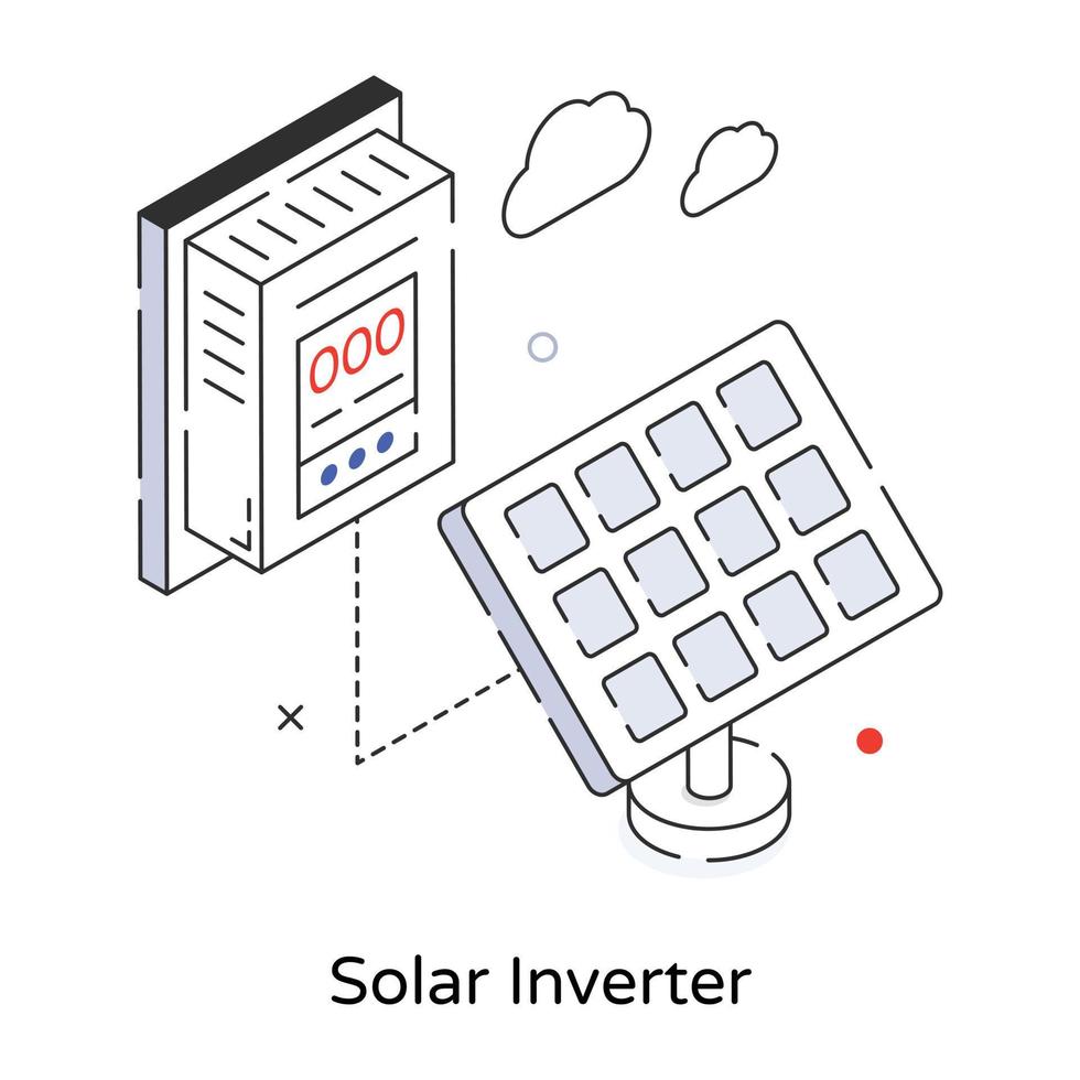 inversor solar de moda vector