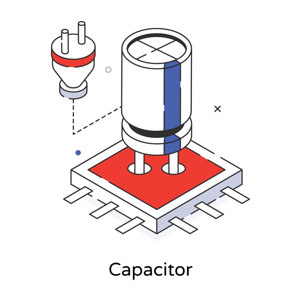 Trendy Capacitor Concepts vector