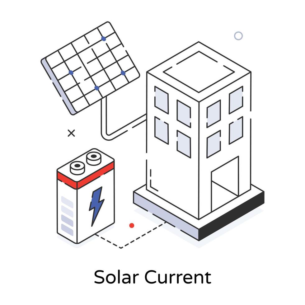 Trendy Solar Current vector