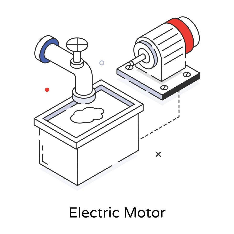 Trendy Electric Motor vector