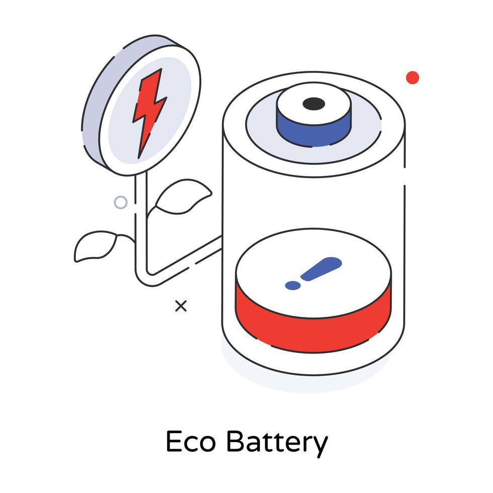 batería ecológica de moda vector